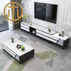 Slate Black And White Rectangular TV Cabinet Living Room