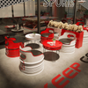 Cafe, Milk Tea Shop Lounge Area Table And Chair Combination Industrial Style Dining Furniture