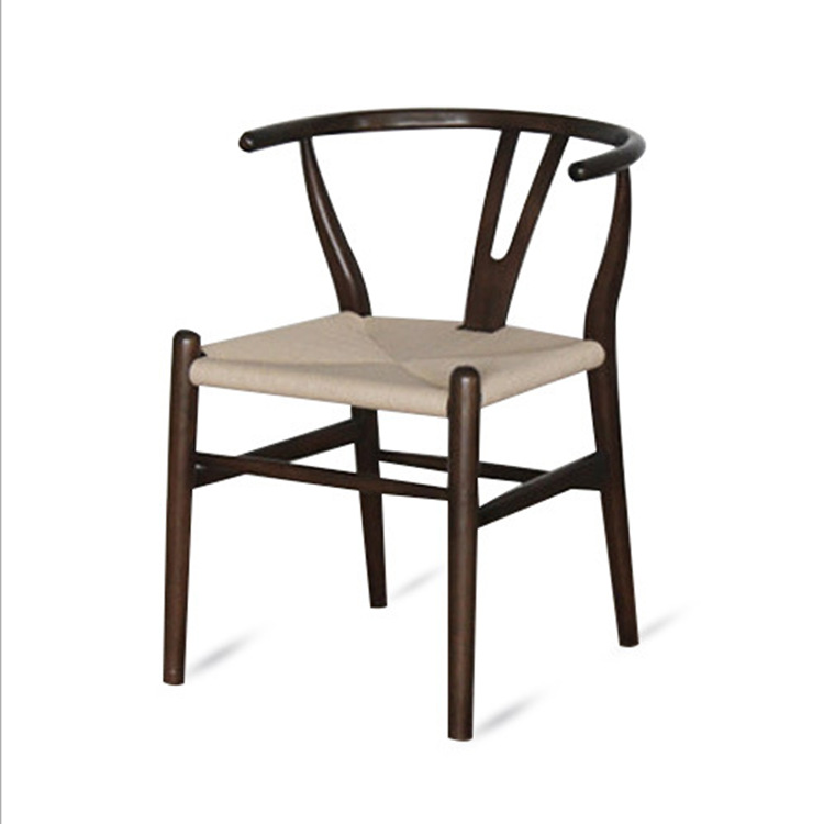 Nordic Personality Solid Wood Y-Shaped Chair, Beech Leisure Dining Chair