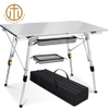 Outdoor Camping Leisure Dining Room Furniture Aluminum Alloy Portable Folding Egg Roll Table