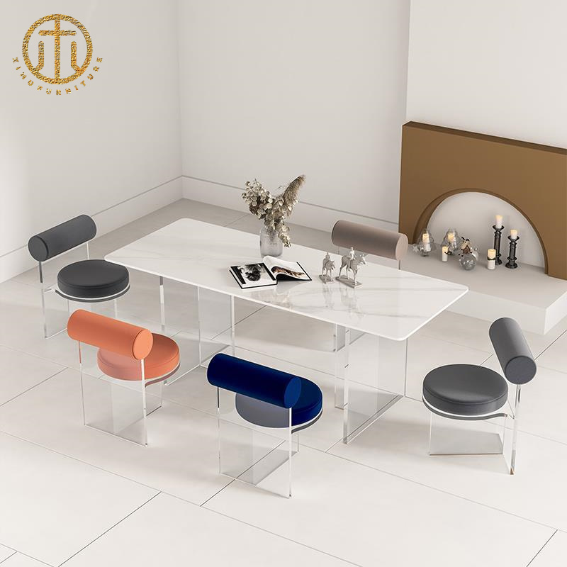 Light Luxury Suspended Creative Acrylic Slate Dining Table For Dining Room