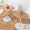 Nordic Creative Wooden Arc-shaped Coffee Table For Living Room