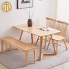 Nordic Simple Solid Wood V-foot Rectangular Table For Dining Room