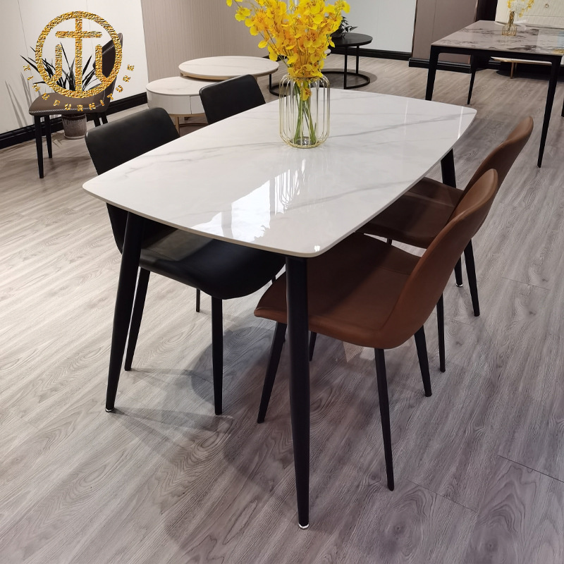 Modern Light Luxury Household Small-sized Slate Dining Table For Dining Room