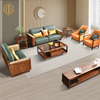 Living Room Modern Minimalist Fashion Gold Walnut Coffee Table