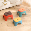 Minimalist Plastic Macaron Color Oval Stool in Bedroom