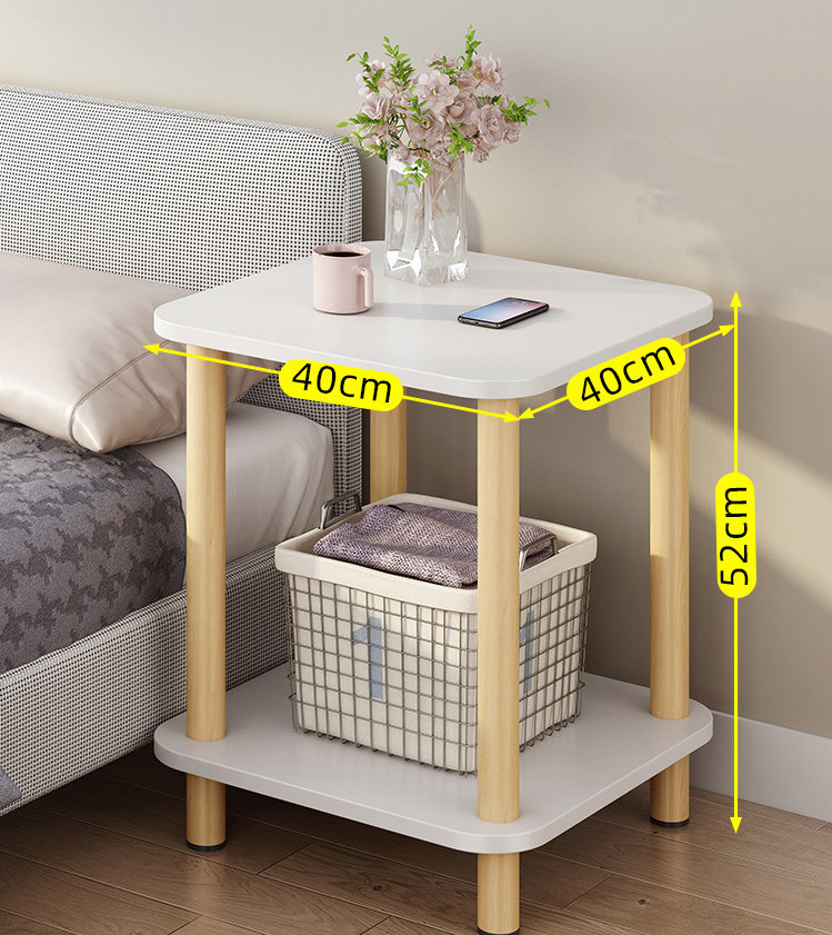 Simple Bedroom Furniture Home Solid Wood Side Table