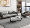 Italian Minimalist Living Room Office Reception Leather Sofa