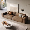 Italian Style Modern Minimalist Living Room Leather Sofa