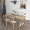 French Light Luxury Retro Solid Wood Dining Table