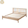 Nordic Simple Oak Solid Wood Windsor Bed For Bedroom