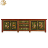 New Chinese Style Classical Retro Painted Painted Flowers TV Cabinet