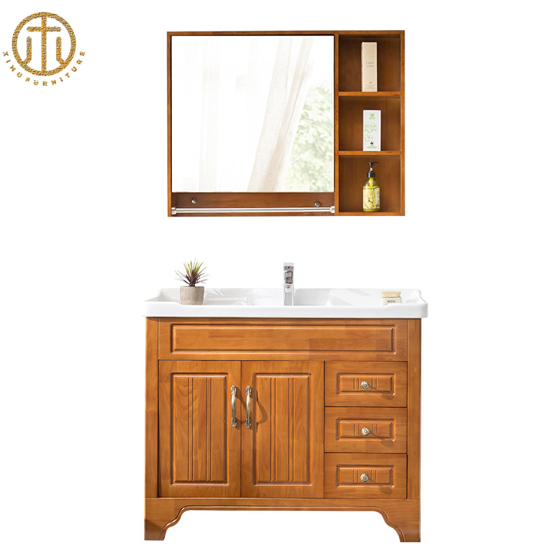 2023 New Simple Modern Oak Ceramic Bathroom Cabinet