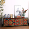 New Chinese Style Solid Wood Painted Antique TV Cabinet