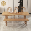 Japanese-style Simple Rectangular Log Solid Wood Dining Table For Dining Room