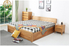 American Simple Modern White Oak All Solid Wood Box Bed For Bedroom