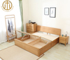 American Simple Modern White Oak All Solid Wood Box Bed For Bedroom