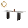 European style slate white rectangular dining table dining room