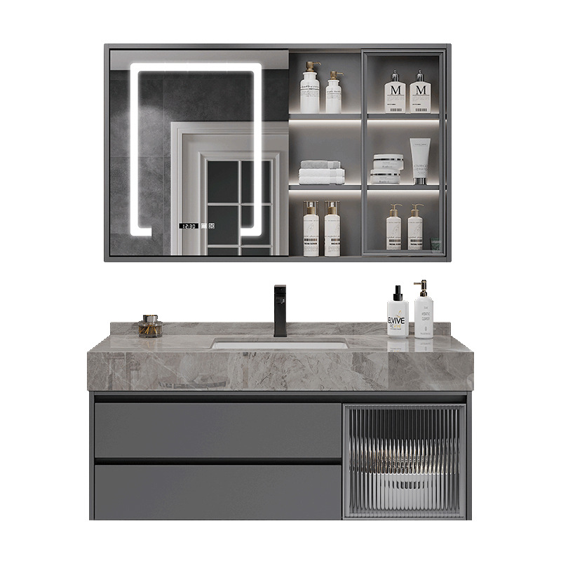 Modern slate White rectangular bathroom cabinet bathroom