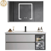 Light Luxury Solid Wood Ceramic Integrated Bathroom Cabinet