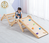 Indoor Solid Wood Toy Home Foldable Children's Climbing Triangular Sliding Ladder