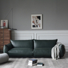 Nordic Leather Browns QuareSofa Living Room