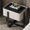 American Slate Whitesquare Bedside Table Bedroom