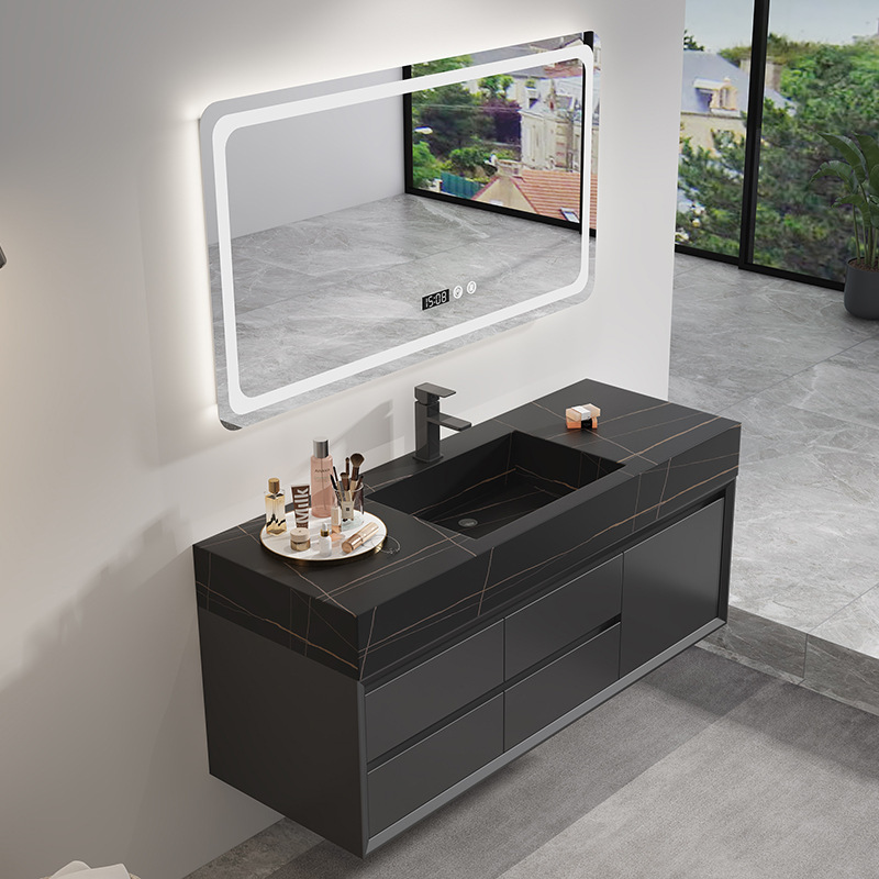 Modern Slate Multicolor Rectangular Bathroom Cabinet Bathroom