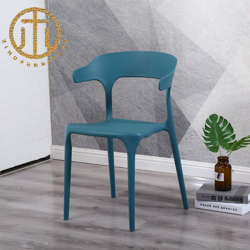 Modern Plastic Blue Rectangle Chair Dining Room