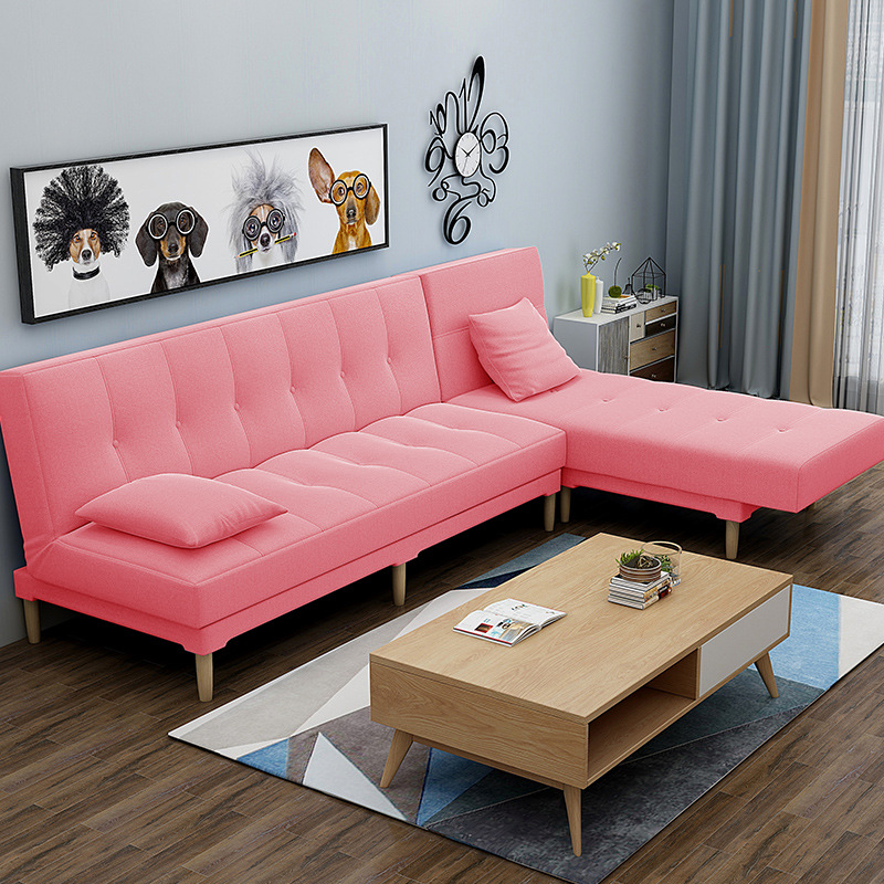 Modern Simple and Comfortable Foldable Fabric Living Room Sofa Bed