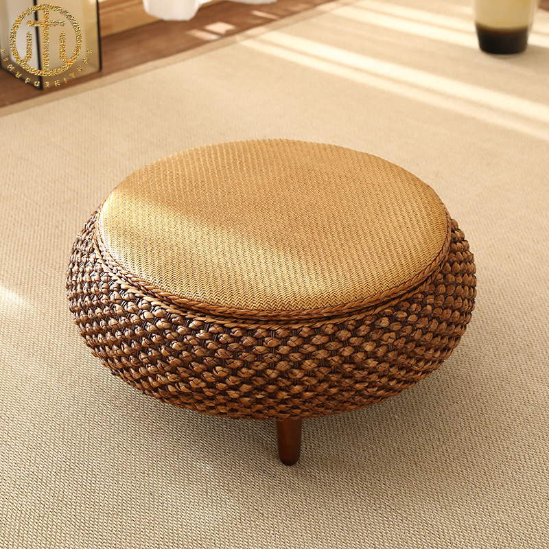 Chinese Rattan Bay Window Tatami Tea Table