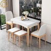 Modern Minimalist Solid Wood Telescopic Dining Table