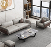 Italian Minimalist Living Room Office Reception Leather Sofa