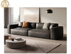 Italian Style Modern Minimalist Living Room Leather Sofa