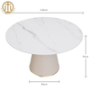 Italian Light Luxury Slate Round Coffee Table