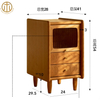 Nordic Retro Cherry Wood Solid Wood Bedside Storage Cabinet