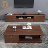 New Chinese Style Minimalist Walnut Solid Wood TV Cabinet For Living Room