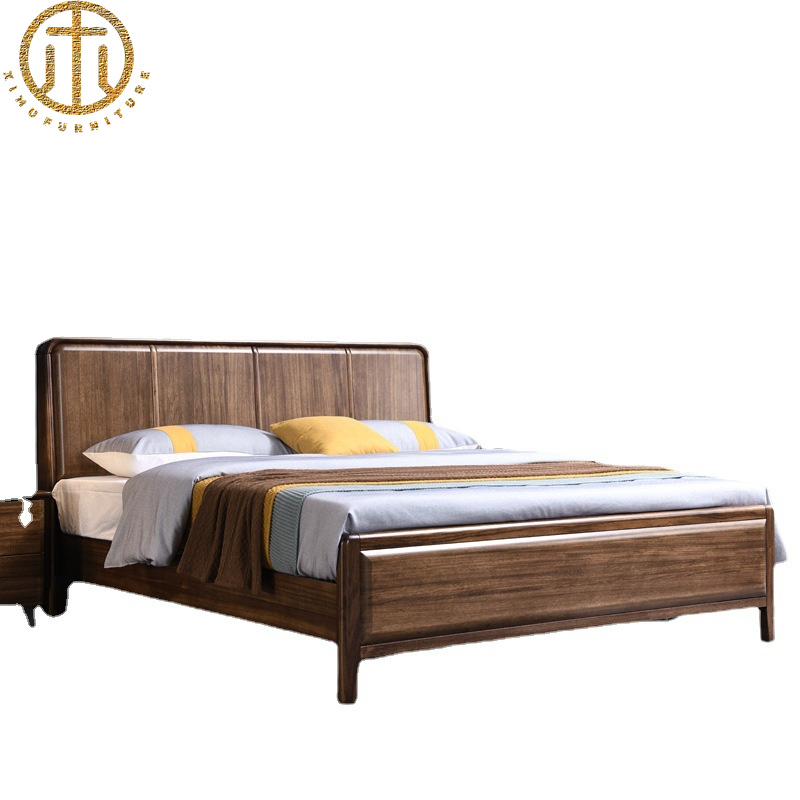 2023 Latest Chinese Style Ebony Wood Solid Wood Bed For Bedroom