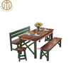 American Retro Old Solid Wood Rectangular Dining Table