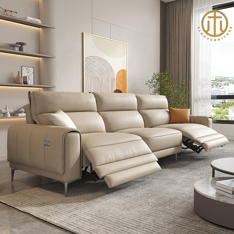 2022 Italian Minimalist Style Electric Multifunctional Leather Sofa