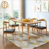 Nordic Simple Solid Wood V-foot Rectangular Table For Dining Room