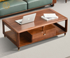 Living Room Modern Minimalist Fashion Gold Walnut Coffee Table