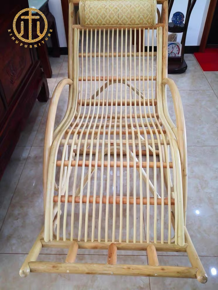 Natural Rattan Plant Weaving Indoor Leisure Rocking Chair for The Elderly to Take a Nap