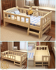 Splicing Solid Wood Children's Bed With Guardrail For Bedroom