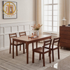 Nordic Log Style Restaurant Furniture Solid Wood Dining Table