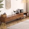 2022 Latest Minimalist Living Room All Solid Wood TV Cabinet