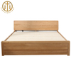 American Simple Modern White Oak All Solid Wood Box Bed For Bedroom