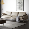 Italian Modern Minimalist Leather Sofa For Living Room