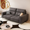 Modern Italian Leather Rectangular Sofa Living Room