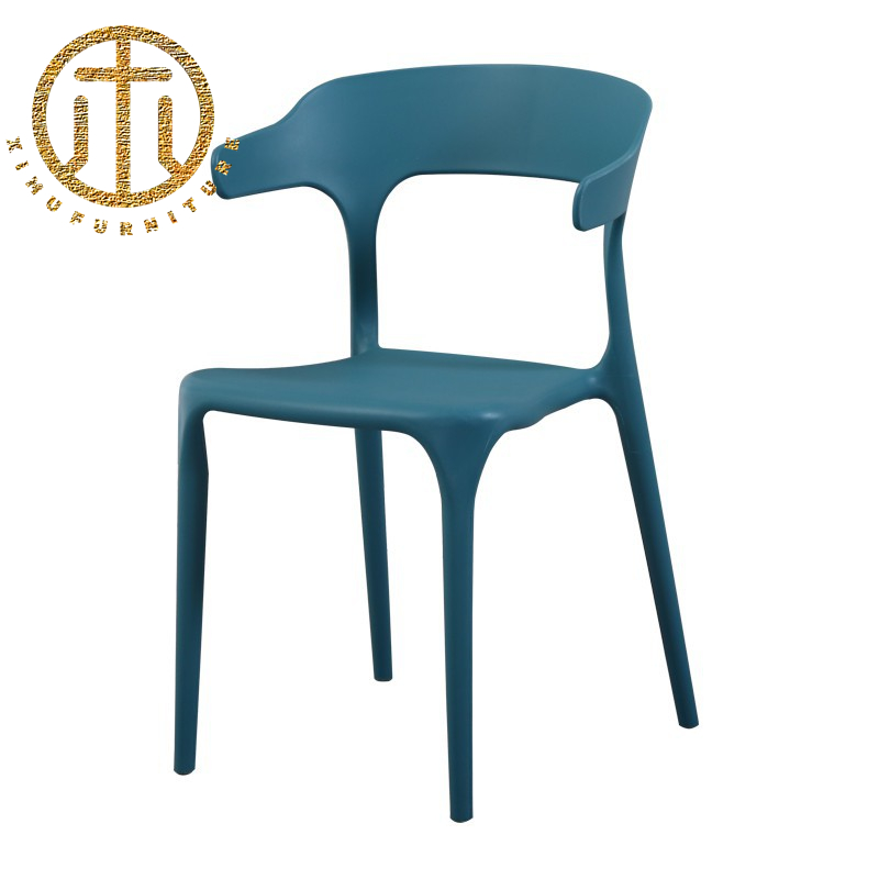 Modern Plastic Blue Rectangle Chair Dining Room